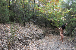 Yana naked, wild an free in the forest, by Daniel Bauer More photos of Yana on nakedworldofmars