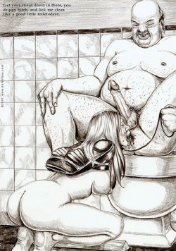 forcedtoiletslavegirl:  hiscunt:  this nasty pig is made to serve Him!   I want to be his toilet paper!