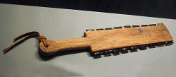 coolthingoftheday:  A macuahuitl is a wooden sword set with blades made from obsidian stone. Commonly used by the Aztec military forces and other Mesoamerican cultures, it was capable of inflicting serious lacerations. They were made by cutting a groove