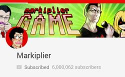 intergalacticauthor:  At 5:20 AM PST, February 14, Valentine’s Day, Markiplier hits 6 million subs. He deserves every single one of those numbers. Every single person in this fandom, family, community, whatever you want to call us, deserves to be here