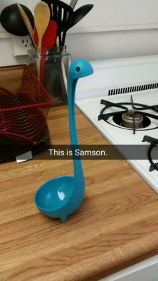 ohno-abear: theinturnetexplorer:   I can honestly say i’ve never seen a more entertaining ladle.  I bought this as a Christmas gift for a friend. There’s actually also a colander that’s a little larger than the ladle, so you’re supposed to stack