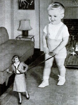 Johnson’s Baby Oil Powder Whoa, Mom!, Vintage Ad, 1947.