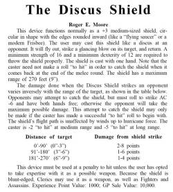 oldschoolfrp:  The Discus Shield can be thrown