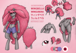 Anthro Wingbella Ref-Sheet By popular demand to see my OC as anthros. Wingbella is the first one. The others will follow as I come up with better designs. Wingbella is a very strong mare you see. She always used to be a little stronger than her brother.