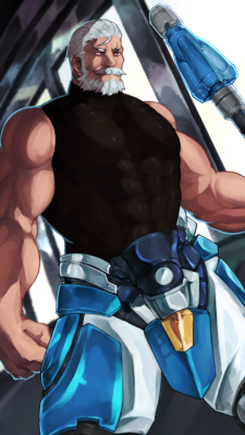 bara-zhilong:    This time is Reinhardt!I think he will be very sexy with this black tights under his armor. More information please visit my Patron page.https://www.patreon.com/zhilong  