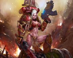 gigaguess:  sarah-borrows:  There is definitely a lot of lady pinups in Warhammer 40k so I thought it could use more man service~And donâ€™t think that I find the fanservice artwork bad. Thereâ€™s a lot of good effort and attention to detail that I couldn