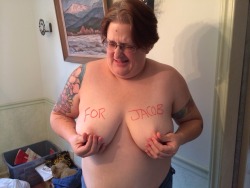 marylandcuckoldcouple:  Married slut Lauren Arnette has her husband write another man’s name on her tits and then pinches her nipples until she cries out. Degrade and expose this fat ass cumpig cunt. 