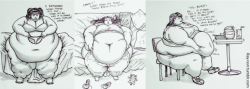 ray-norr: The Weight Gain of Jenny Weng, pt 4  Jenny embraces her gluttony and fat. 