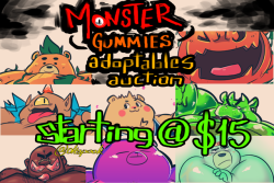 happymondayman:    [adoptables aution] I have been doing these slime-like gummy characters for other people to adopt for a while, now I made a batch of spooky gummies for halloween month, check them out!   https://www.furaffinity.net/view/33262893/ 