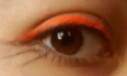 My son trying out the Suva hydra liner &ldquo;Acid Trip&rdquo; with contrasting black liner. I love how the orange brings out his brown eyes. @suvabeauty @blood_you_cough_up_when_dying