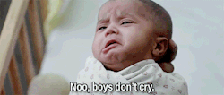 sheddingself:  trap-princessx3:  fairlyqueer:  imagerydorkemon:  Oh wow didn’t expect the end.  While I agree with the message, we should also be teaching boys that it’s okay to cry.  Boys can cry and I will hug them bc it’s okay to be sad and cry
