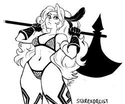 starexorcist:  I drew the Amazon for le stream  Dang, she looks adorable!