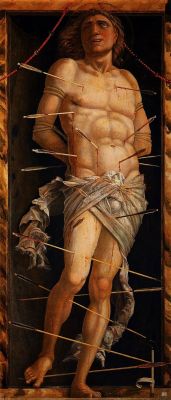 St. Sebastian. 1490. Andrea Mantegna. Italian 1431-1506. oil/panel.  