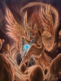 le-crazy-dragon-lady:  Fire Bird by SpaceWeaver
