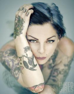 Strawbettie:  I Want Her Frankenweenie Tattoo Model Riae  Via Inked Girls Mag   Riae