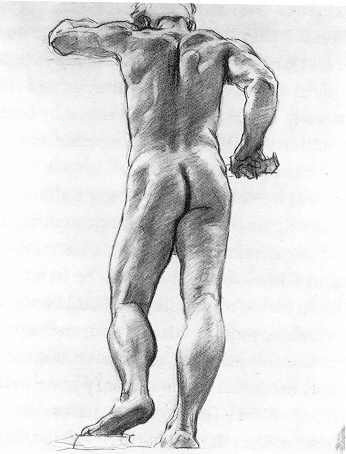 artist-sargent: Standing Male Figure, John Singer Sargent Medium: charcoal,paper 