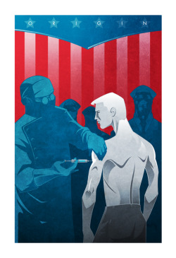 fuckyeahcaptainamerica:  the-ninja-bot submitted:  Origin Series Part II print designs + Art book with all 18 designs now available in a new Kickstarter! Click here to see more prints, and support this project! We need all the support we can get! Thank
