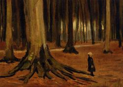 snowce:  Vincent van Gogh.Â Girl in the Woods.Â 1882. 