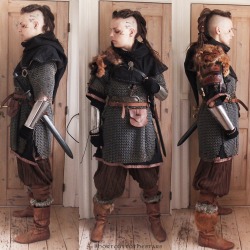 shortcuttothestars:  So ready for Krigslive: Valhal, the LARP I’m going to this weekend! I’ll be gone from tomorrow till Sunday, fighting and drinking like the old Gods wanted it!EDIT: Yes, this is real chainmail and real metal bracers. This costume