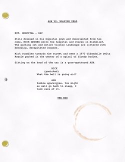 comicsmoviestvupdates:  Bruce Campbell tweeted this “script leak” for Ash vs. Walking Dead. 