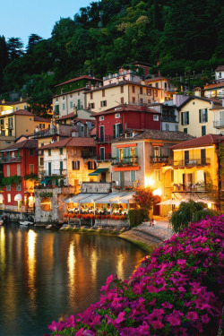 italian-luxury:  Night life in Varenna, Italy 
