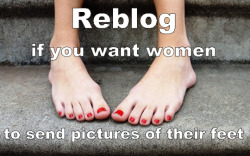 erotic-foot-fantasy:  Feel free to submit your sexy feet ladies :) You can choose to be anonymous or not.   Always like looking at sexy feet.  Show me