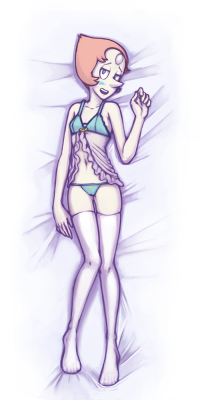 misplacedlines:  Pearl body pillow commission all nice and finished!