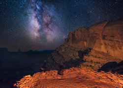 Just&Amp;Ndash;Space:  Milky Way And Stars Over False Kiva In Canyonlands National