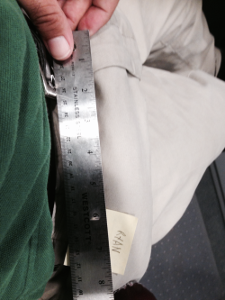 Measuring my bulge at work