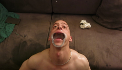slutmasteruk: A simple dental mouth spreader not only gives you access to the faggot’s throat, but also makes it look like the dehumanised cum hungry cunt it really is.