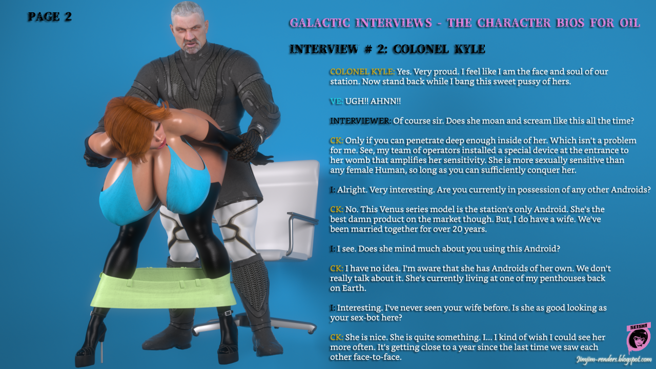 [Porn Interview] Galactic Interviews - The Character Bios For OIL Interview # 2: