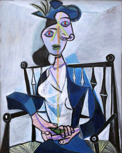 art-centric:  Pablo Picasso. 1881-1973 Seated Woman 