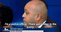 marithlizard: anaiahz:  meghanbeda:  lanie-love09:  vox:  Police officers explain how they’re encouraged to act in racist ways These NYPD officers are the plaintiffs in class-action lawsuit alleging the department is violating a 2010 state ban on arrest