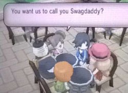 You want up to call you Swagdaddy?    Did I stutter you Sasuke looking pokemaster wannabe? #pokemon #pokemonx #nintendo #sasuke