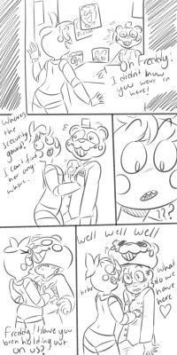 fivenightsatfreddysporn:  unnecessaryfansmut:  the comic so farwhen will it update? nobody knows  Wuh? The guard was caught already? Man, I was sure I was gonna get her! xD oh my, I love this comic