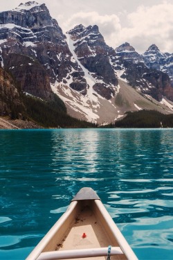 venvm:  Canoeing a Moraine Lake | by: { Jannette Asche }