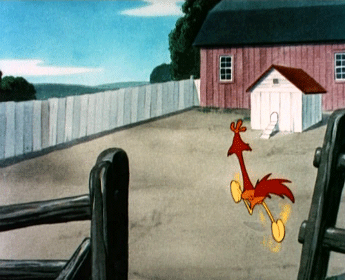 blondebrainpower:  Tex Avery’s Cock-a-Doodle Dog, 1951
