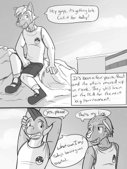 PCA: Timeskip Tales, pg 1-2So I couldn’t resist, I decided to do a small story for older poke-boys.  This is pure fluff, and it shouldn’t affect the younger pokeboy’s story either, except I’m doing this and not that.  This is also gonna be lewd,