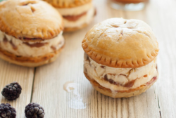 fullcravings:  Blackberry Mascarpone Salted Caramel Pie Ice Cream Sandwiches