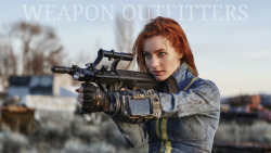 aboyandhisboomstick:freexcitizen:  gunsgeargallantry:weaponoutfitters:Ethereal Rose, Vault Dweller  What’s on her forearm?   Pip-Boy  Don’t feed the yoa guai.