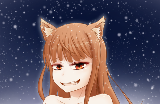 Holo from Spice and Wolf. Full drawing on my twitter: https://twitter.com/178349artz