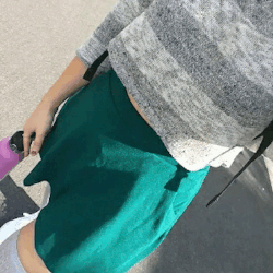 kittysmashh:  A skirt that is too freaking short (lol I literally can’t bend lean over), knee socks, fresh new Vans… what you can’t see is the pout I’m wearing. 