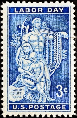vintageholidays:Labor Day U.S. postage stamp, 1956