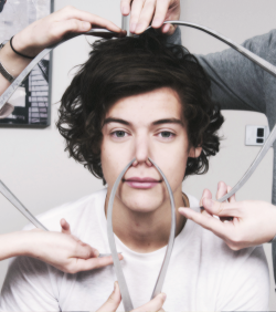 kanyeahwest:  Harry preparing to become a waxwork at Madame Tussauds. 