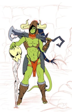 orcgirls:Divinity Orc (unfinished) by Logical-Cogs on @deviantart