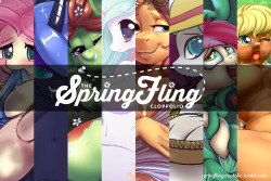 springflingclopfolio:  The Spring Fling Clopfolio: Available Now!  Oh my gosh. Have you heard? A little birdie told me that the PWYW Spring Fling Clopfolio 2016 is now available!     Free Edition (Ũ)   17 original pieces in JPG format      Regular Editio