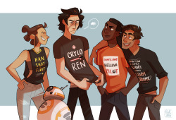 reb-chan:  A while back an anon requested I draw Kylo in a Star Wars shirt so…I’m just gonna…leave this here. 