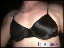 pattiespics:  Boi Boob Training. ~  I slipped this bra on after my shower  on Tuesday morning and did not remove it until Wednesday morning. Over  24 hours of Boi Boob shaping!   Pattie You can peek at more of Pattie’s Panties, Bras  and Sissy Dick