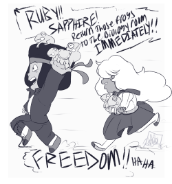 Okay but little Ruby and Sapphire being rebels in @hilaryflorido‘s Highschool au is like my favorite headcanon ever