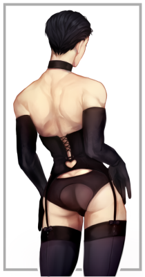 notsaviforwork: sajwho:  I saw a bunch of drawings with Yuuri wearing lingerie recently, for some reason, and of course I had to join the party  Speedpaint / drawing process  GODDAMN YUURI FUCK ME UP 